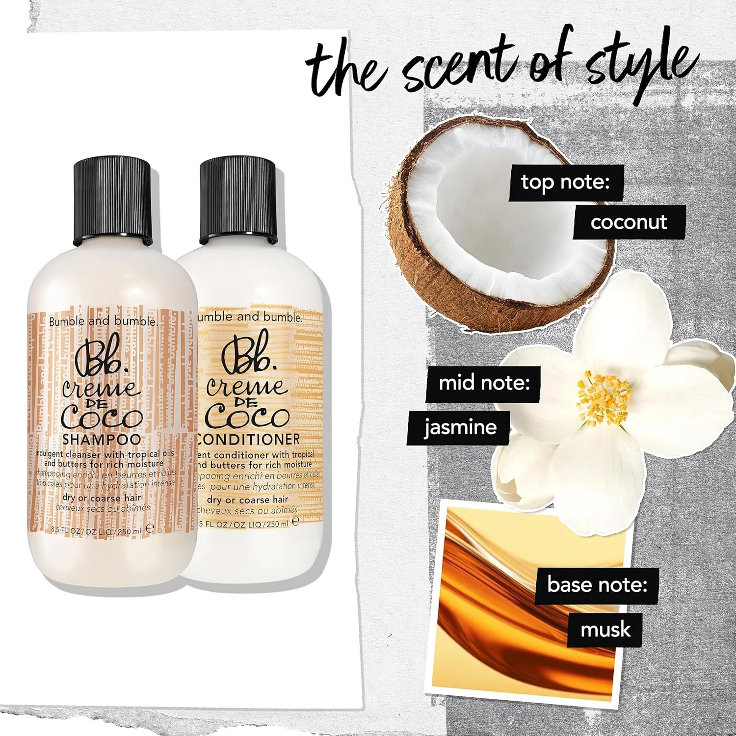 Bumble and bumble Creme De Coco шампунь и кондиционер набор для сухих волос средней и большой толщины 1000 мл Bumble And Bumble. — фото 2