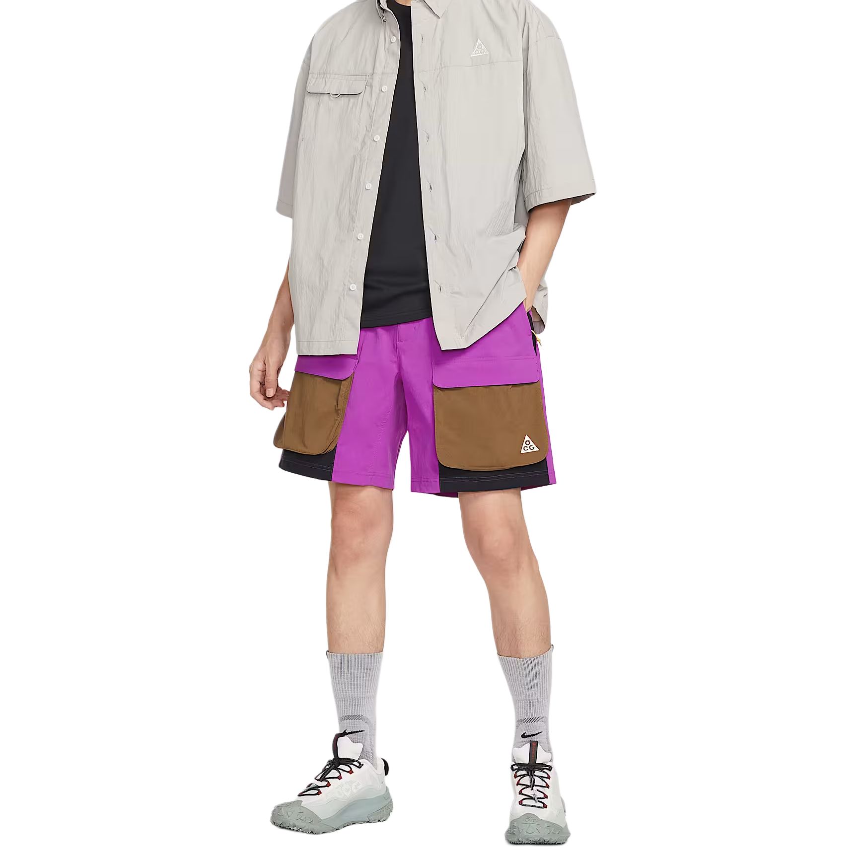 Шорты Smith Summit Cargo Nike, ярко-фиолетовый/коричневый/черный/белый — фото 2
