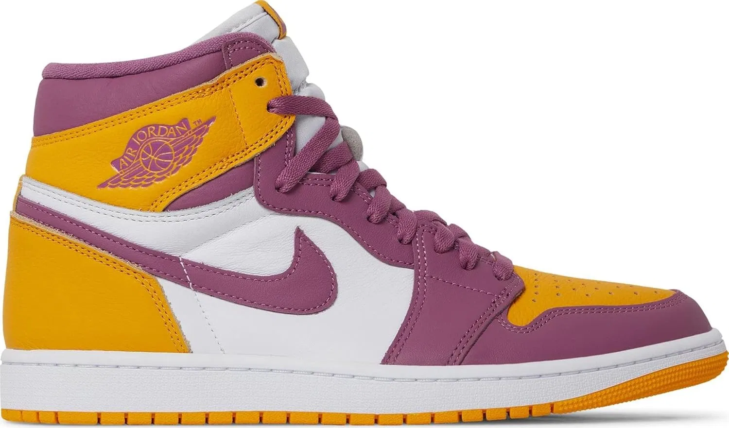 Кроссовки Nike Jordan 1 унисекс, University Gold Light Bordeaux