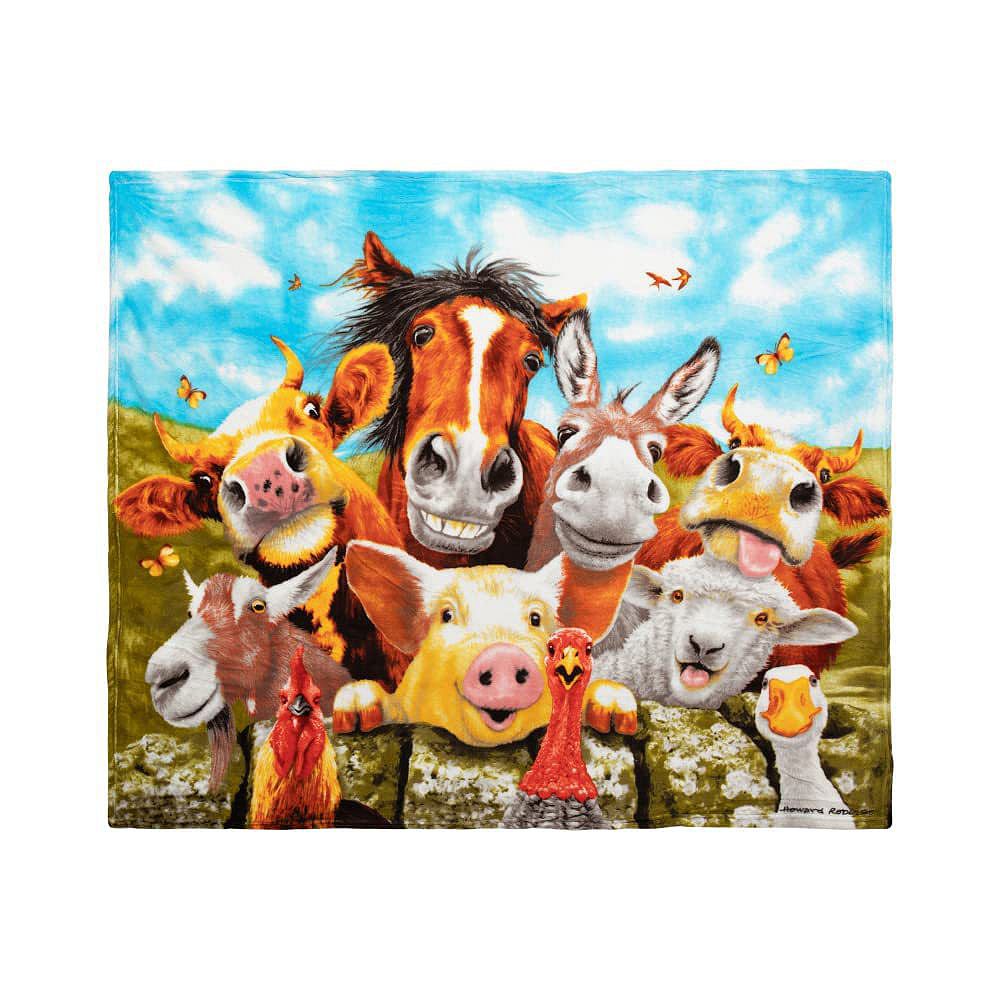 

Флисовое одеяло для кровати Dawhud Direct, цвет Multicolor Farm Animal