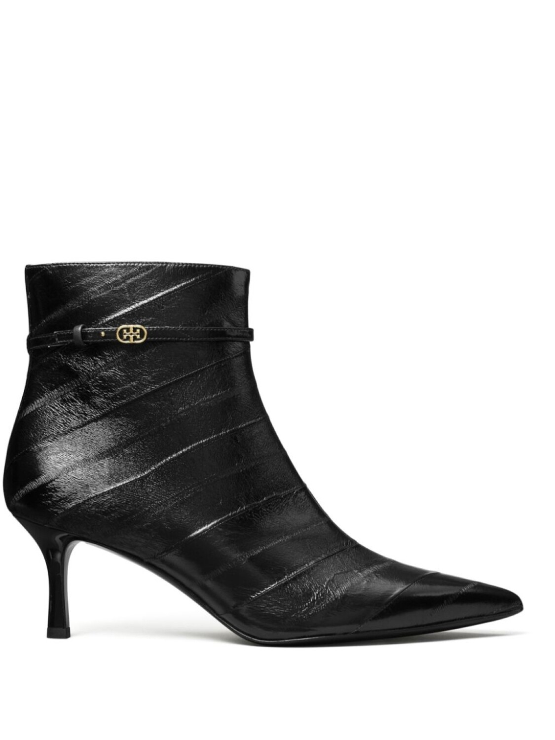Ботильоны с пряжкой Double T Tory Burch, черный