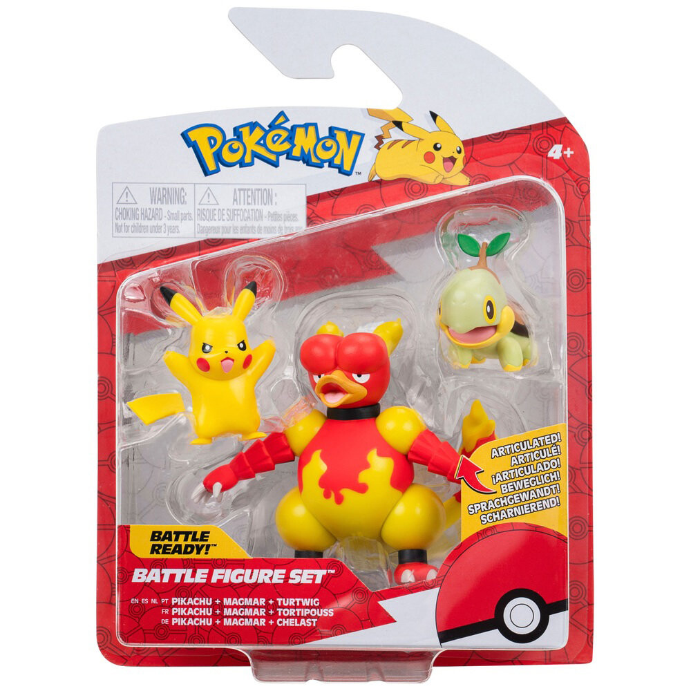

Набор боевых фигурок «Покемон» (3 шт.: Туртвиг, Пикачу #9, Магмар) W13 Pokemon