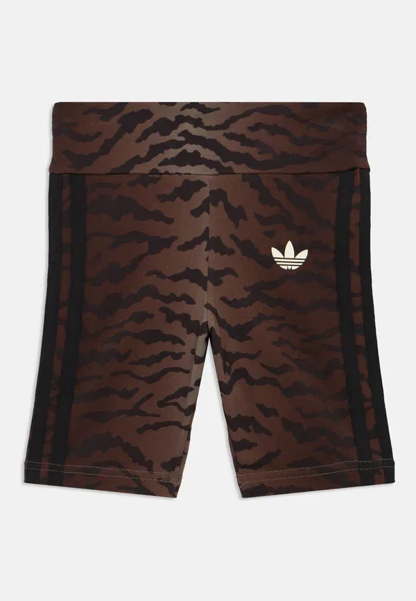 Детский спортивный комплект шорт Adidas Originals, кремово-белый/ночной коричневый — фото 3
