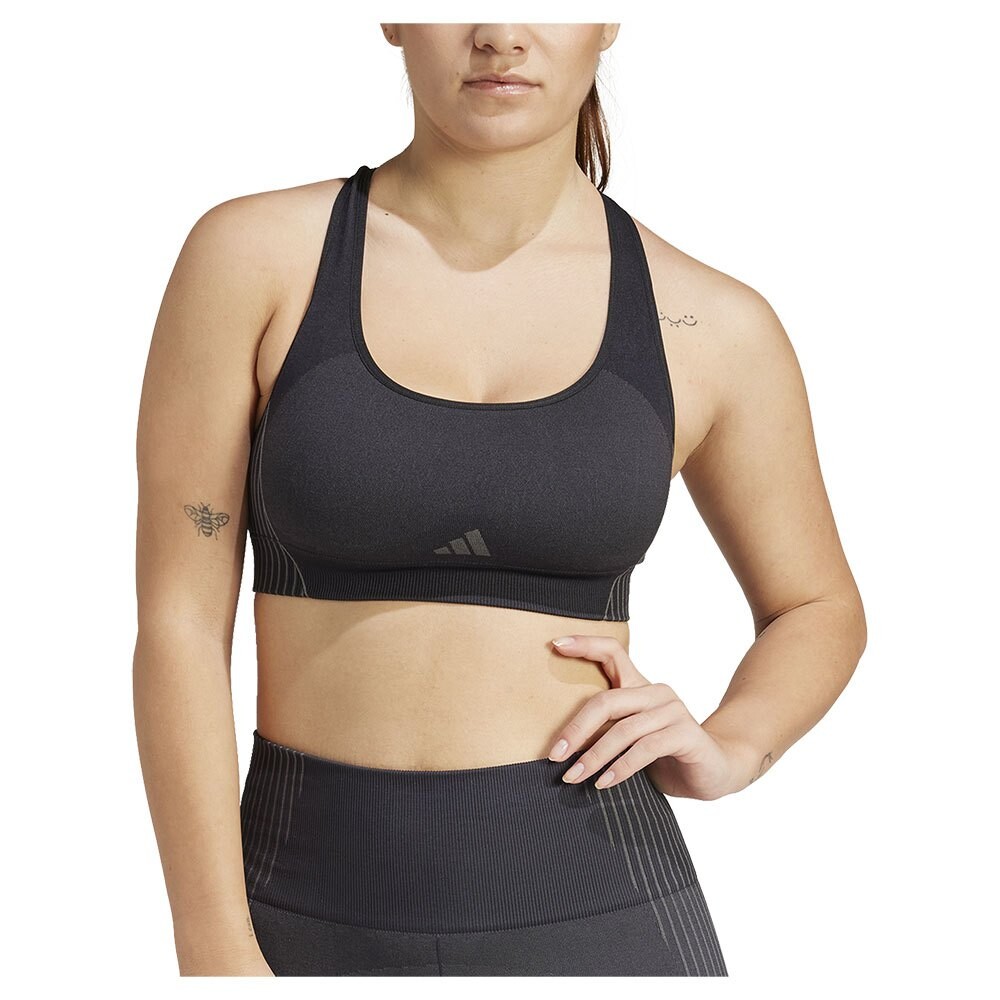 

Спортивный бюстгальтер adidas Aerk Low Support, черный