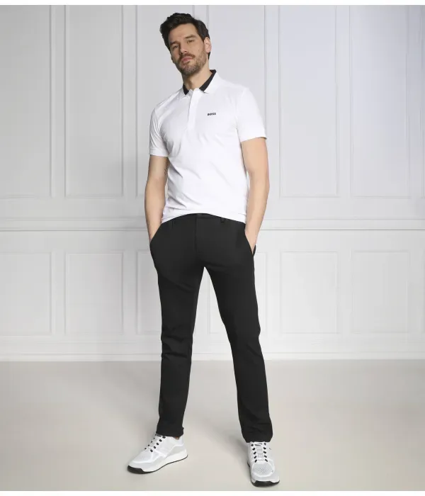 Поло Пауле slim fit Boss Green, белый — фото 2