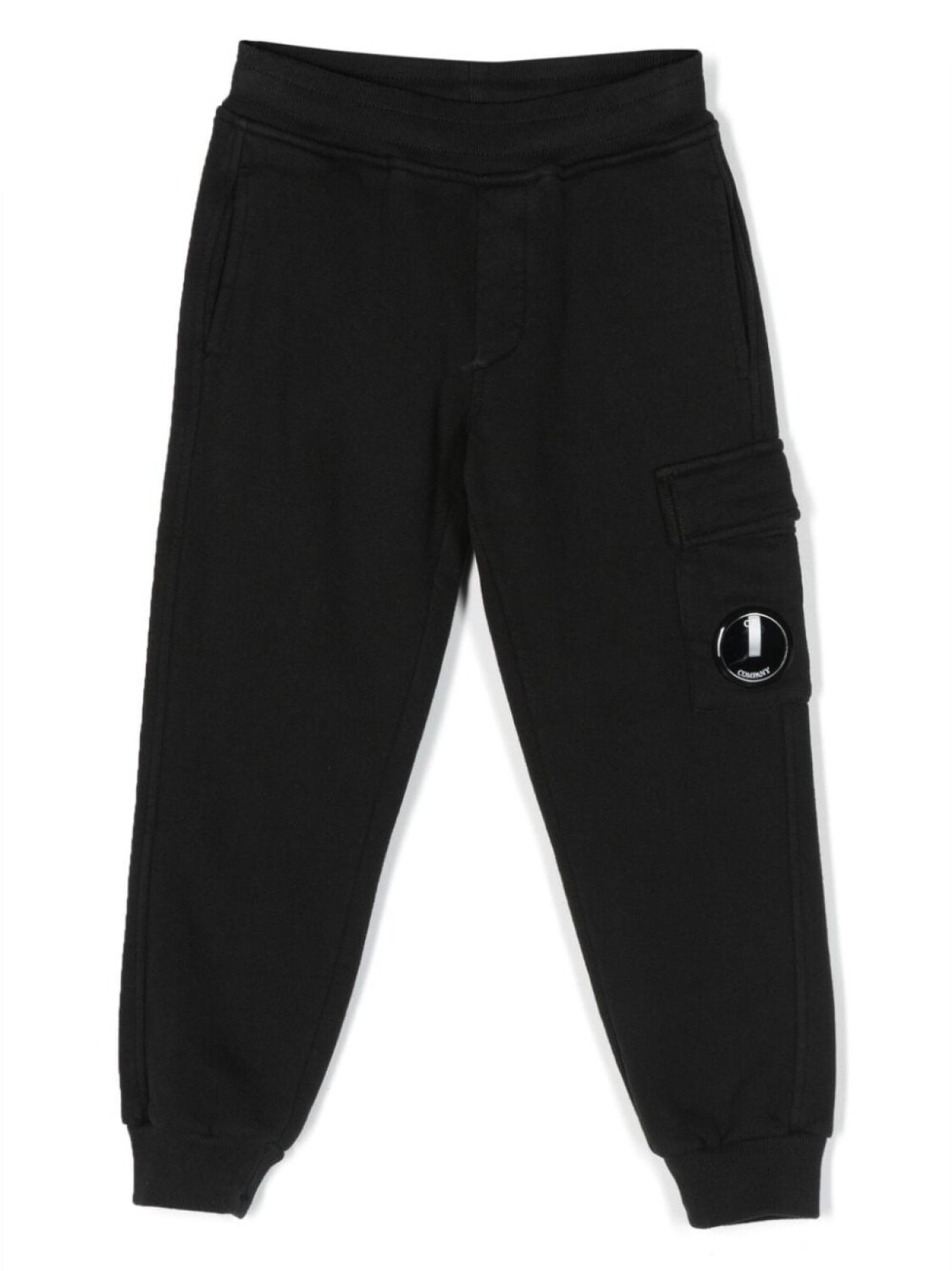 

C.P. Company Kids спортивные брюки с декором Lens, черный
