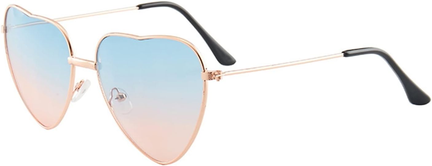 

Ретро-солнцезащитные очки в форме сердца с металлическим сердечком для мужчин и женщин, идеально подходящие для пляжной вечеринки (Цвет: E, Размер: 1) MTZJH, One Color