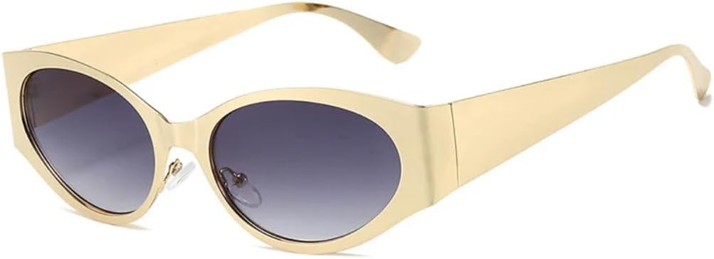 

Винтажные солнцезащитные очки «кошачий глаз» для женщин и мужчин, ретро-солнцезащитные очки для женщин, дорожные очки с защитой от УФ-излучения UV400 VRTRFFTR, Gold-gray