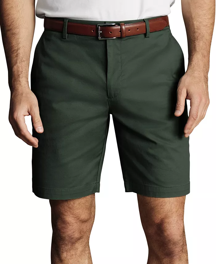 

Мужские укороченные шорты 9" Slim-Fit с эффектом растяжки Charles Tyrwhitt, зеленый