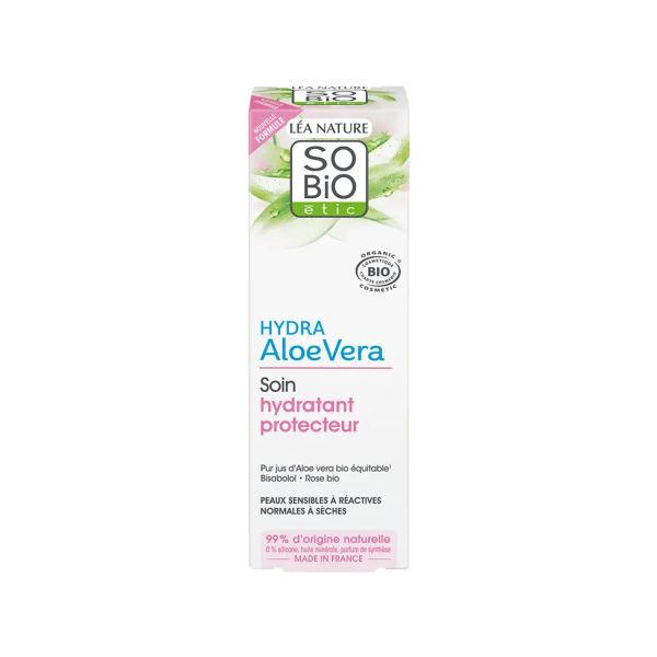 

Крем для чувствительной кожи, 50 мл So'Bio Etic Aloe vera dermo defense