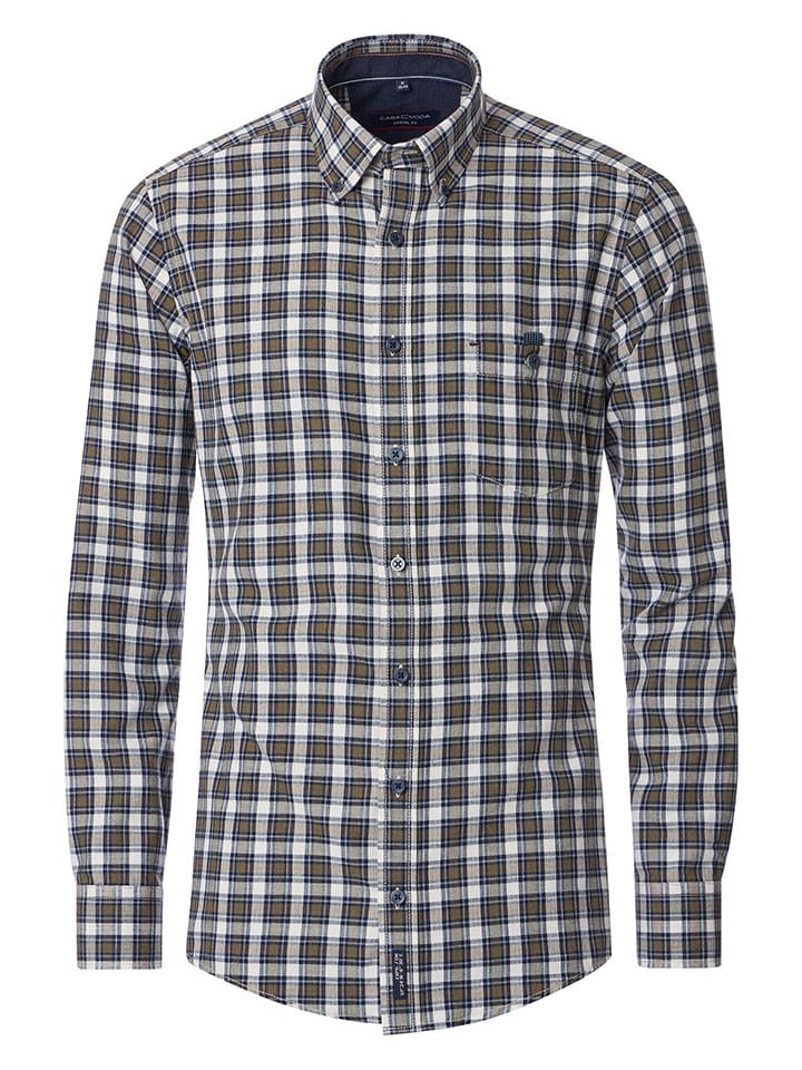 

CASAMODA Рубашка бежево-синего цвета