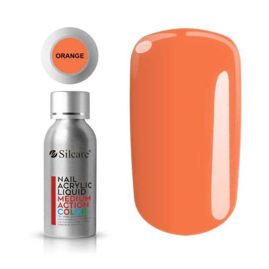 

Мл Liquid Nail Acrylic Liquid Medium Action Color Orange 50, Silcare