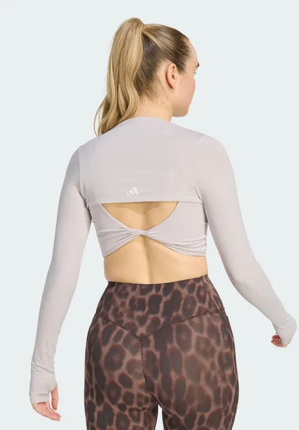 Топ Adidas Performance Power Essentials Workout Contour Shrug Long Sleeved, ледяной фиолетовый — фото 2