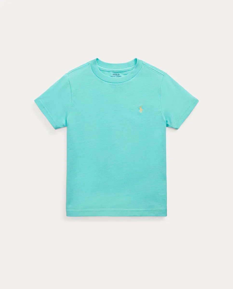 

Футболка из хлопка для мальчика с вышитой лошадкой Polo Ralph Lauren, голубой