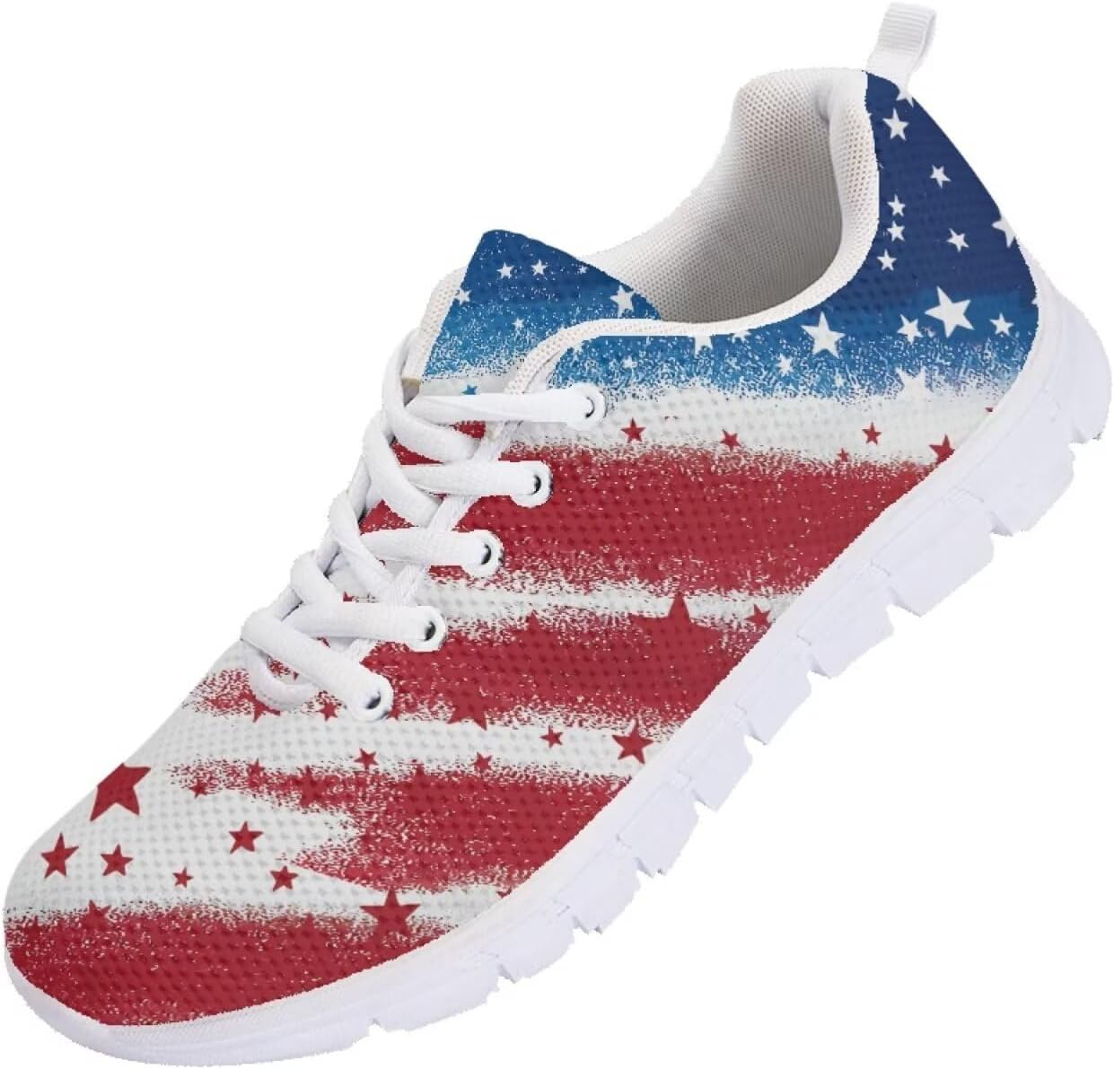 

Кроссовки Funnydude с забавным принтом для мужчин, противоскользящие туристические и спортивные, размер 6.5, American Flag