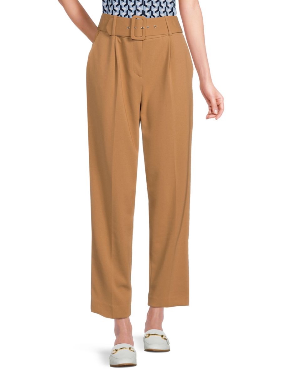 

Укороченные брюки до щиколотки с поясом Calvin Klein, цвет Saddle