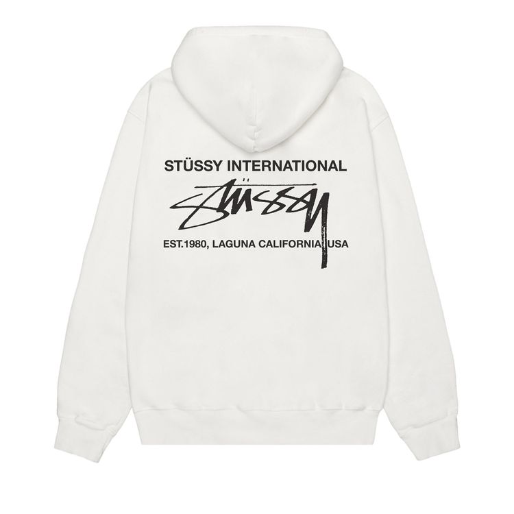 Худи Stussy Smooth International Hoodie Pigment Dyed 'Natural', кремовый — фото 2