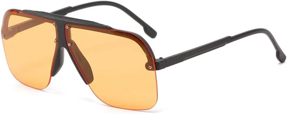 

Большие солнцезащитные очки в стиле панк, цельные солнцезащитные очки для женщин и мужчин, модные солнцезащитные очки, женские панк-очки WNCKSQ, Black-orange