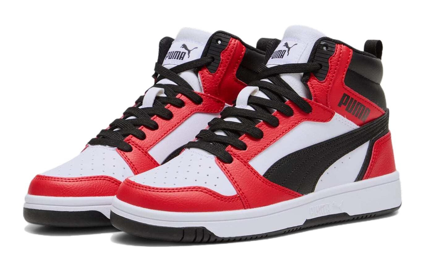 Детские баскетбольные кроссовки GS Puma, темно-красный/белый/черный — фото 3