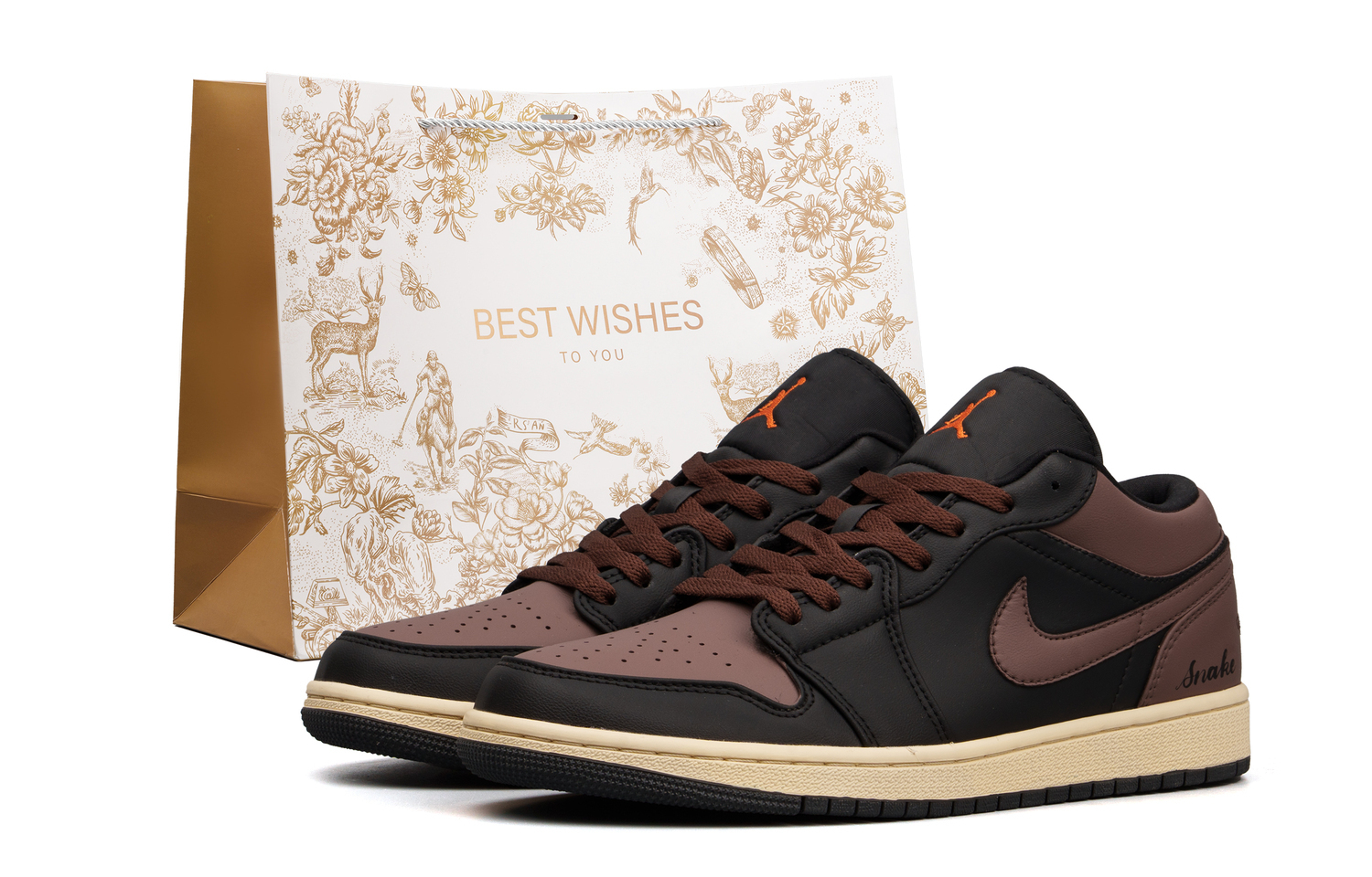 

Jordan Air 1 Cushioning, износостойкие низкие кеды Vintage Basketball Shoes мужские черные коричневые