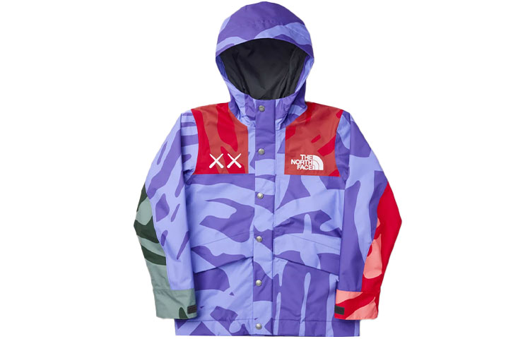 Ветровка KAWS Joint Collection Камуфляж Фиолетовая Детская THE NORTH FACE
