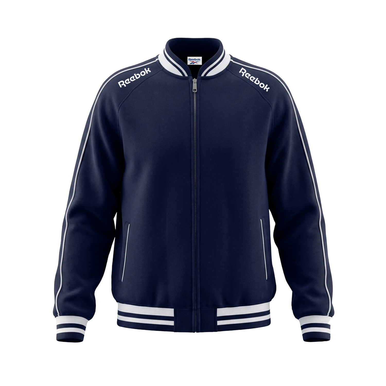 

Свитшот Unisex Baseball Collar Moderate Regular Reebok, темно-синий