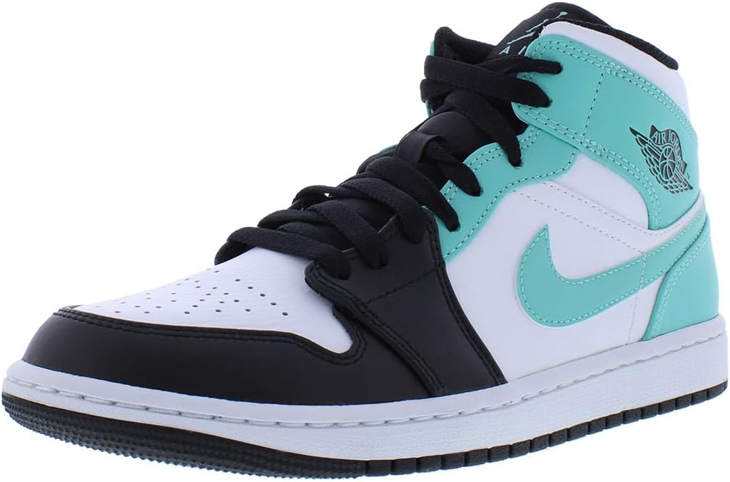 

Кроссовки Nike Air Jordan 1 Mid для мужчин, White/Black/Island Green