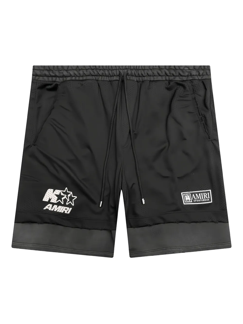 

Баскетбольные шорты с сетчатым принтом логотипа AMIRI, черный