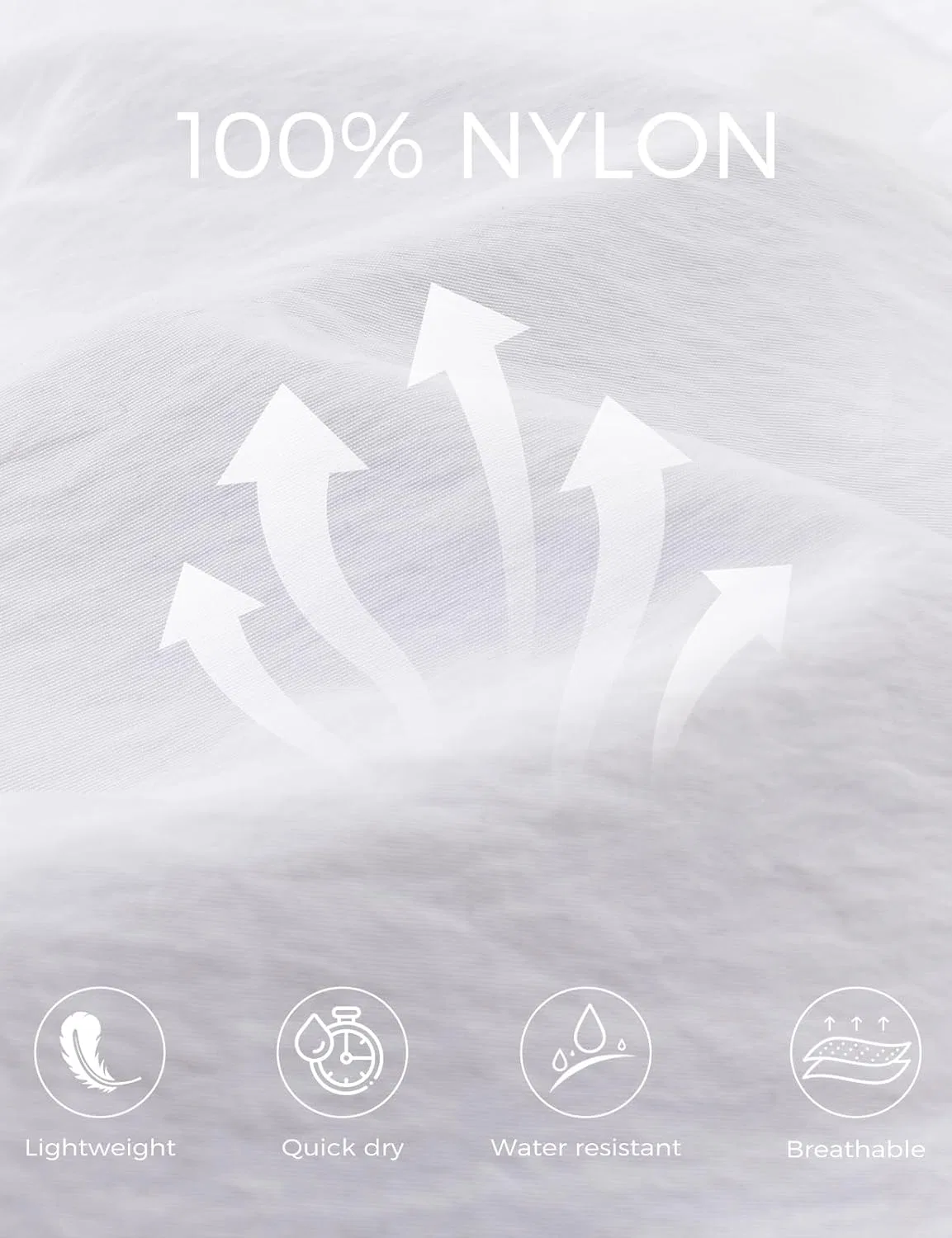 Детские нейлоновые шорты Spring&Gege для мальчиков, быстросохнущие, легкие, для пляжа и спорта, с эластичным поясом и шнурком, белый — фото 3