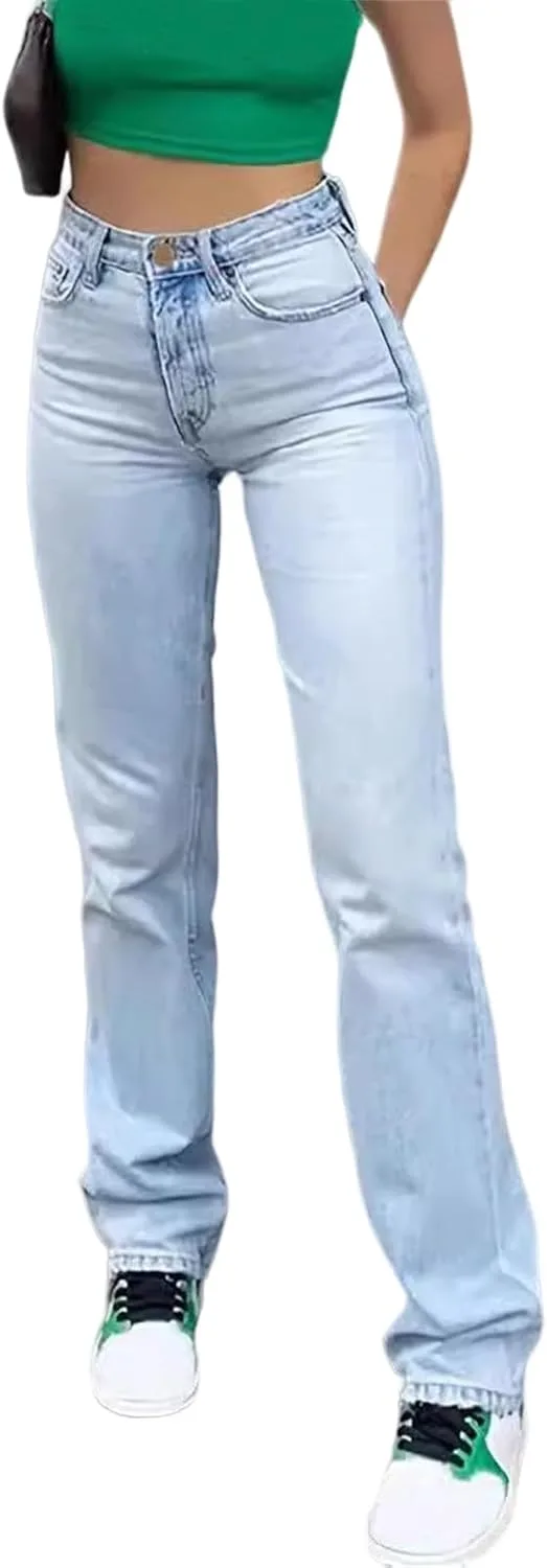 

Женские джинсы Wide Leg с высокой посадкой и эластичным поясом Tazeap