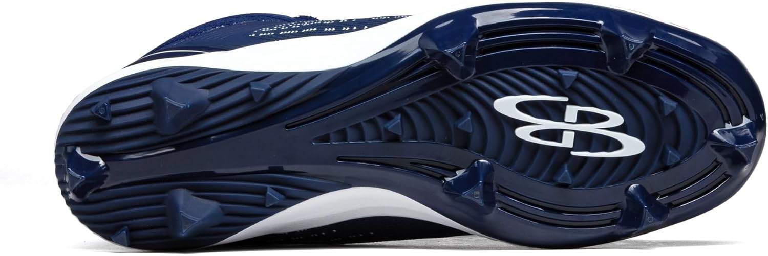 Бутсы Boombah Viper Pureknit для мужчин с формованной средней подошвой - Status - несколько цветовых вариантов - несколько размеров, белый/синий/темно-синий — фото 2