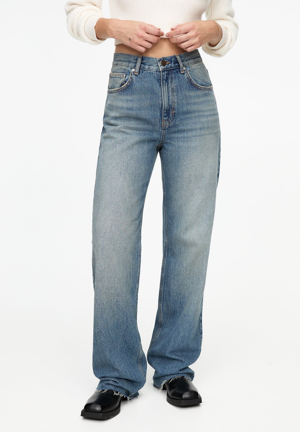 

Джинсы прямого покроя CUT PULL&BEAR, синий