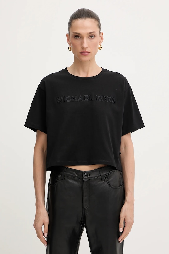 

Хлопковая футболка Michael Michael Kors, черный