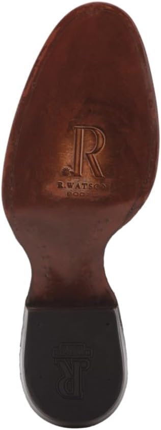 Мужские ковбойские сапоги R. Watson с черной кожей каймана, круглый носок R. Watson Boots — фото 2