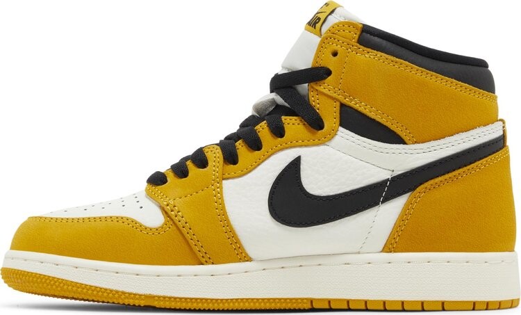 Кроссовки Air Jordan 1 Retro High OG GS 'Yellow Ochre', желтый — фото 3