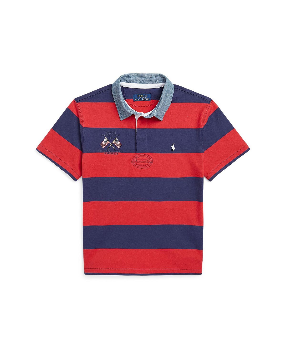 

Хлопковая оксфордская рубашка с вышитым логотипом Big Boys Polo Ralph Lauren