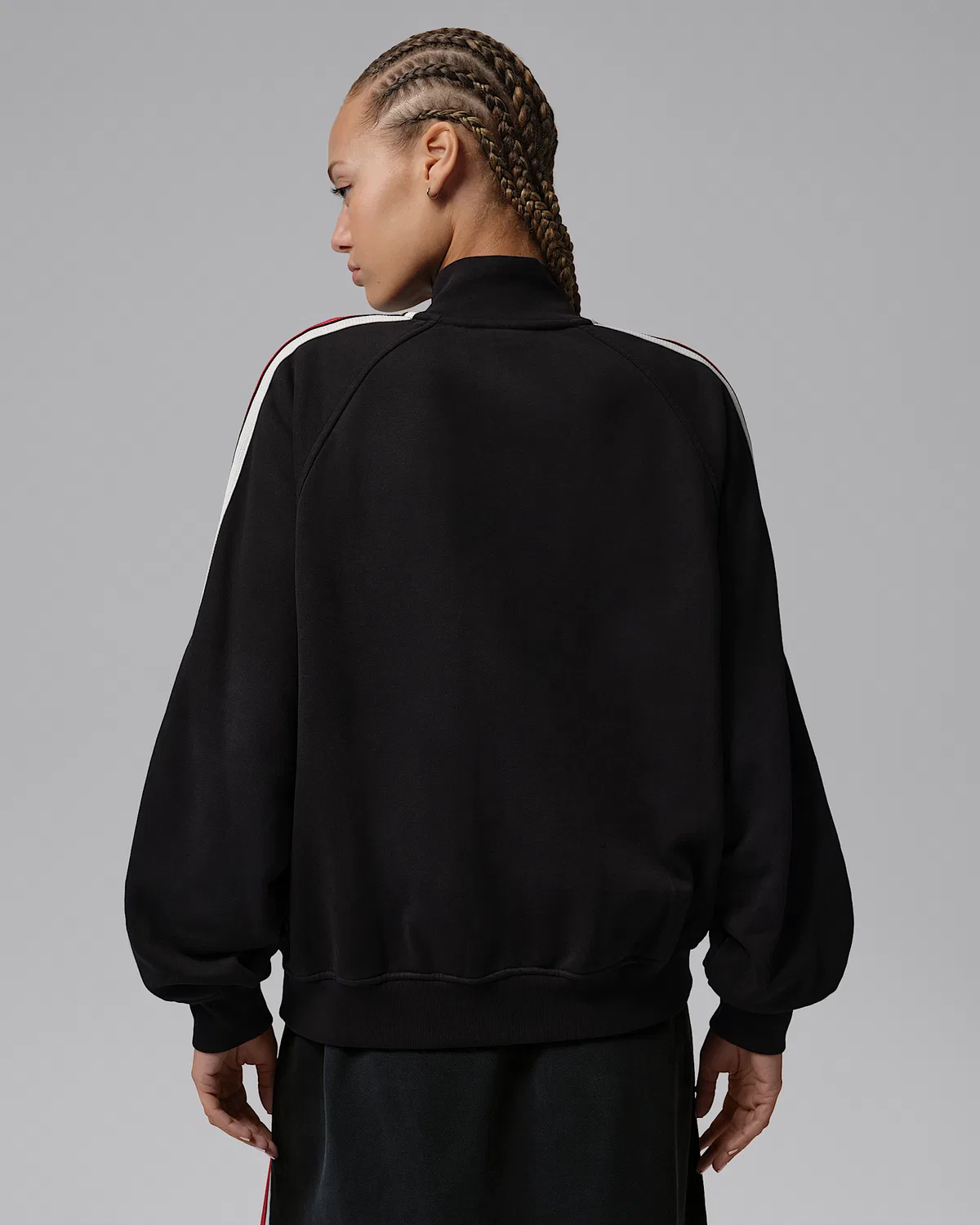 Женская флисовая куртка на молнии Jordan Flight Fleece, Black/Dark Smoke Grey — фото 2
