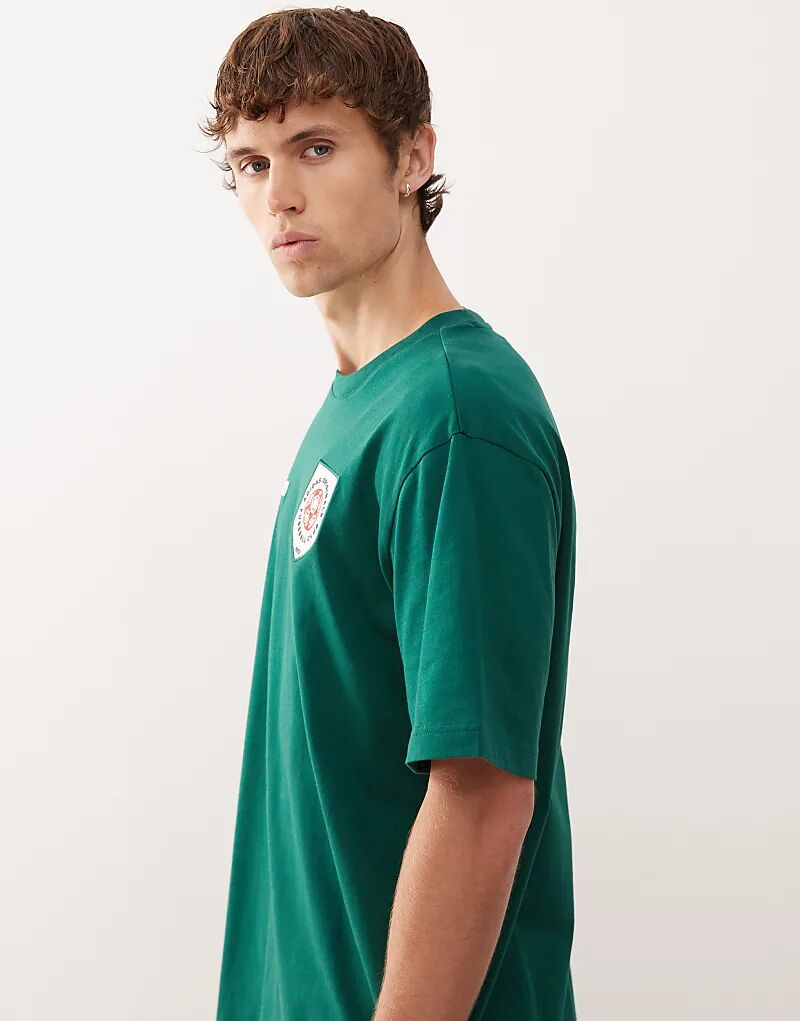Футболка с графическим значком adidas Originals в студенческом зеленом цвете — фото 4