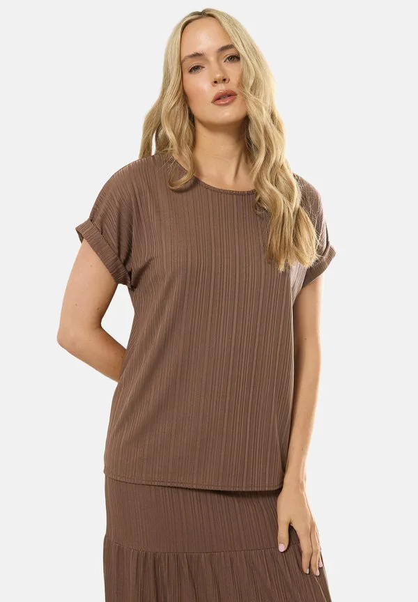 

Простая футболка для повседневной носки Long Tall Sally, Brown, Коричневый, Простая футболка для повседневной носки Long Tall Sally, Brown