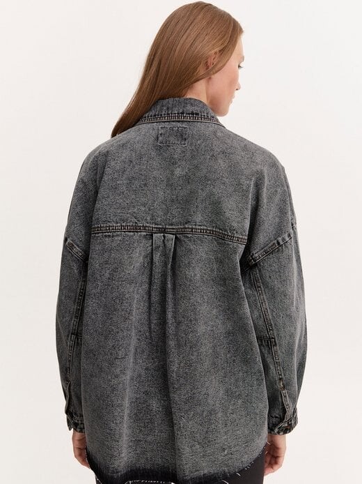 

Джинсовая куртка пзалена Pulz Jeans, серый