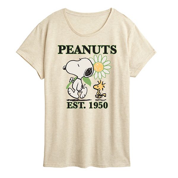 

Футболка с принтом Women's peanuts snoopy & woodstock flower est 1950 Licensed Character, Beige, Коричневый, Футболка с принтом Women's peanuts snoopy & woodstock flower est 1950 Licensed Character, Beige