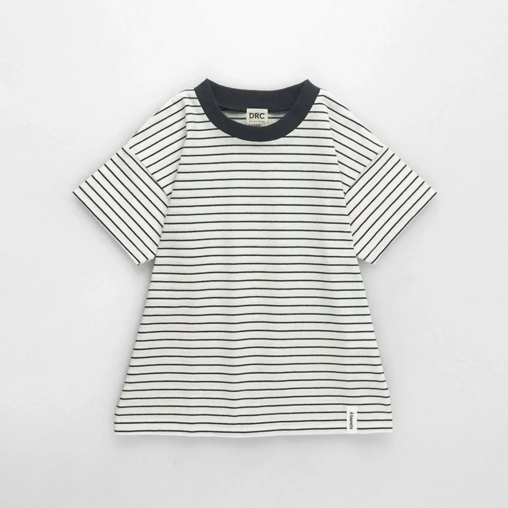 Однотонная футболка с коротким рукавом в полоску Branshes, цвет Off White — фото 2