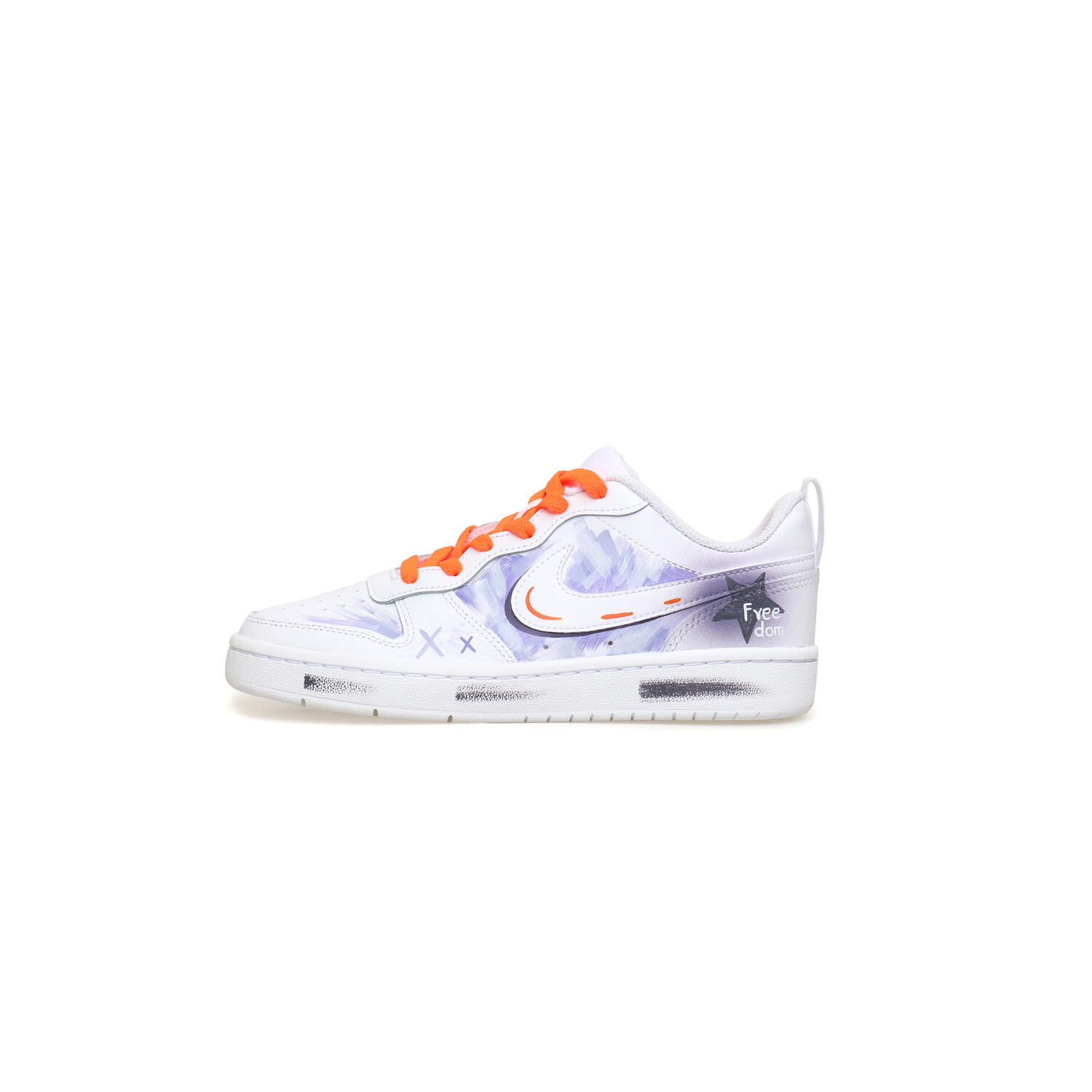 

Кроссовки Nike Court Borough Skateboarding Shoes Women's Low-top White/Purple/Orange, белый/фиолетовый/оранжевый