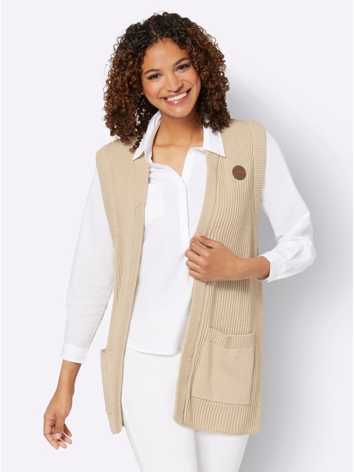 

WITT WEIDEN Вязаный жилет песочного цвета