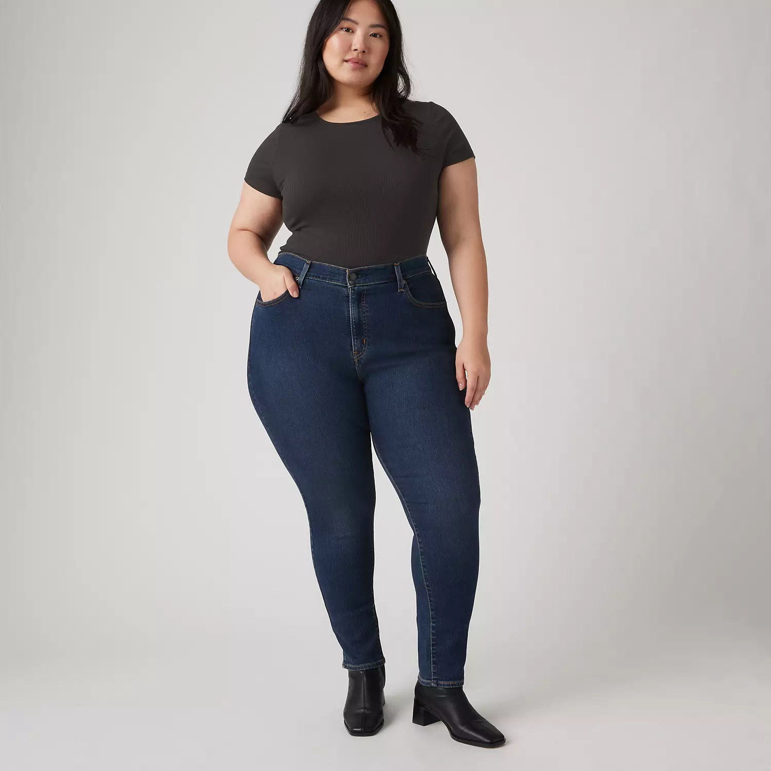 

721 Узкие женские джинсы с высокой талией (размер плюс) Levi's, цвет Eternal Indigo - Dark Wash