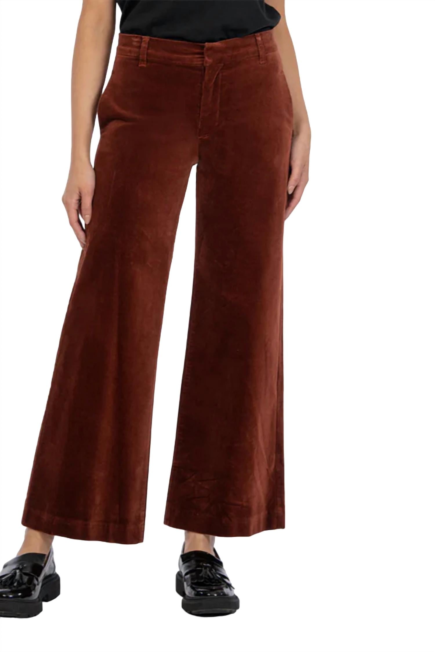 

Брюки Meg High Rise Velveteen Trouser цвета Brick KUT FROM THE KLOTH