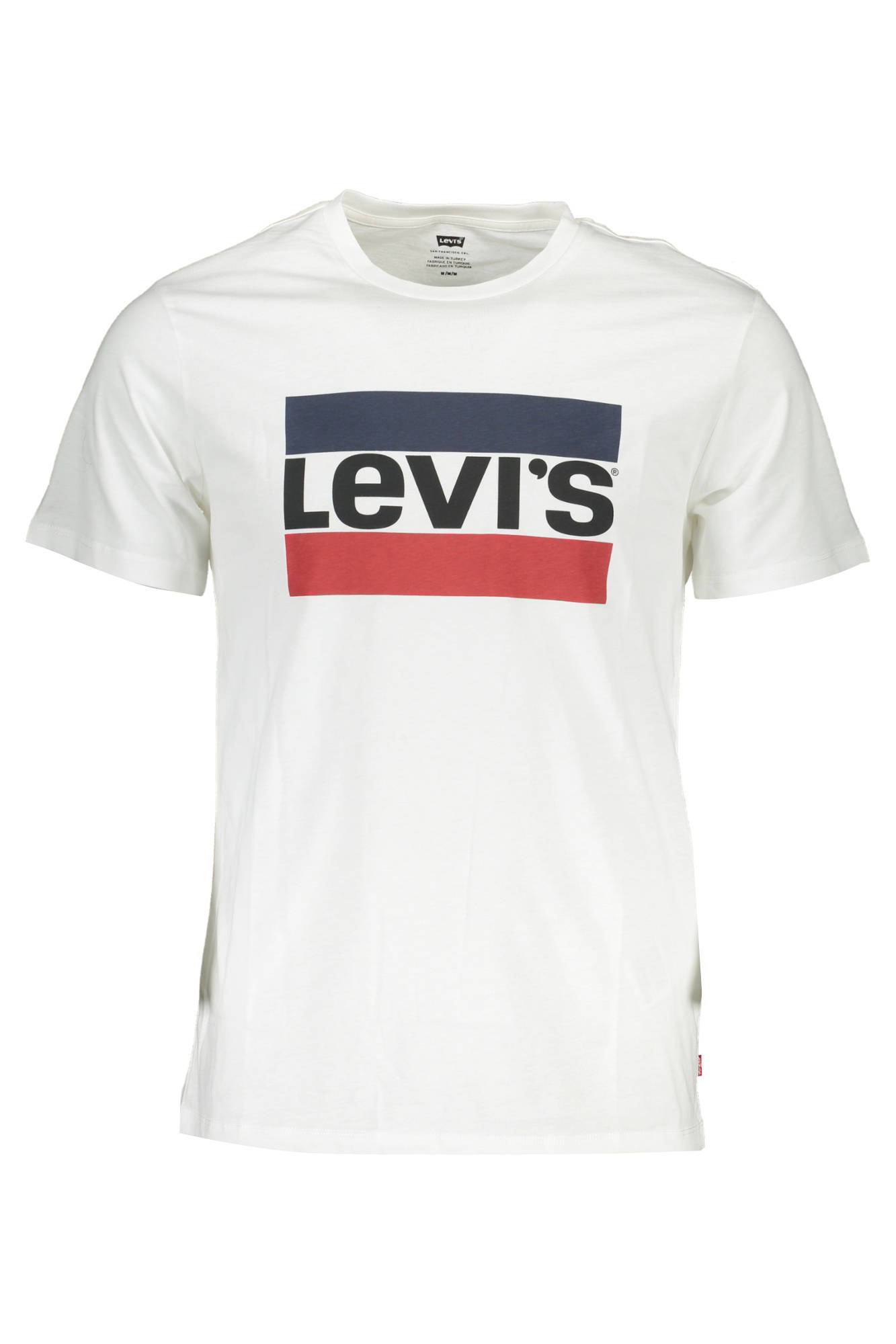 

Мужская футболка Levi'S хлопковая с контрастным логотипом, белый