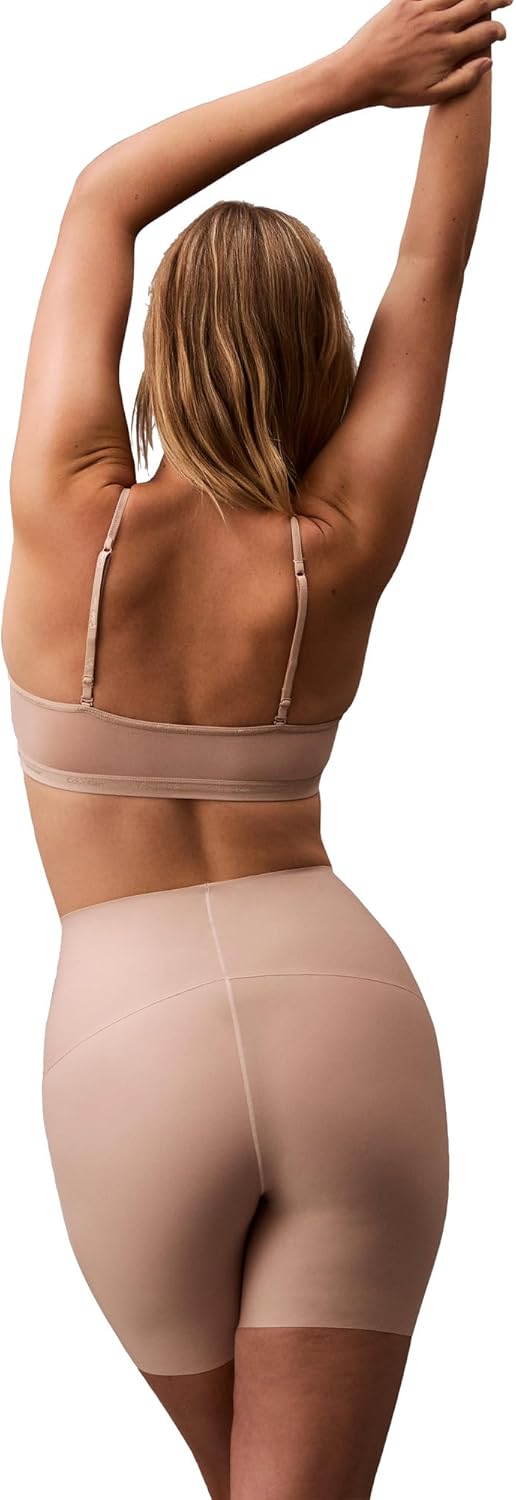 Calvin Klein женские утягивающие шорты с высокой талией и эффектом «второй кожи», длина до середины бедра, Cedar — фото 2