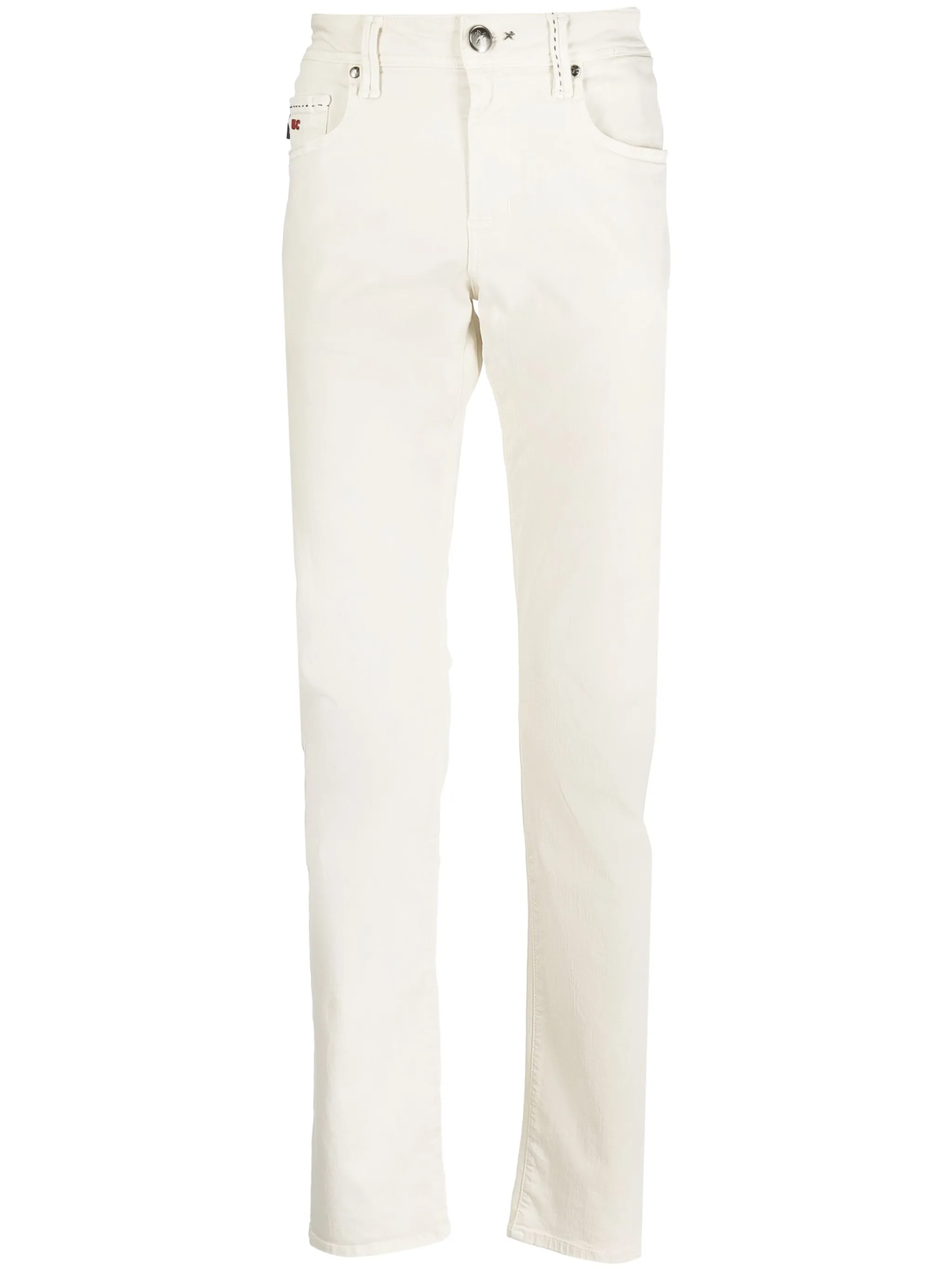 

Узкие джинсы с вышитым логотипом Sartoria Tramarossa, белый