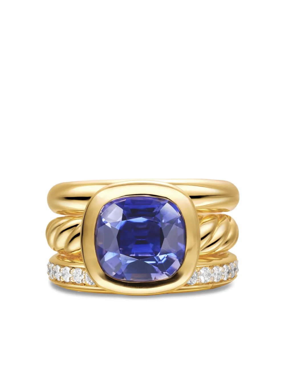 

Кольцо DY Mercer из желтого золота с бриллиантами David Yurman, золотой